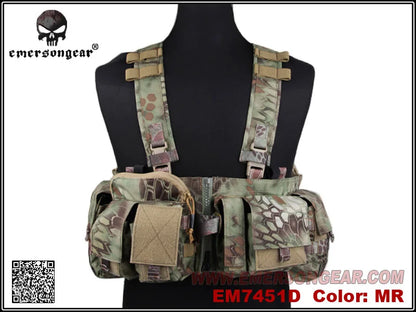Emersongear Tactical MF Style UW Gen V Split Front Chest Rig Lightweight Detachable W Zipper Buckle Wargame Airsoft EM7451