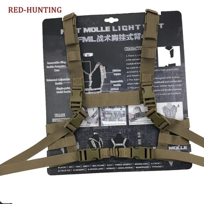 New Military Airsoft Combat MOLLE System Low Profile Chest Rig Easy-carrying Outdoor Hunting Gun Sling Chest Body Carrier