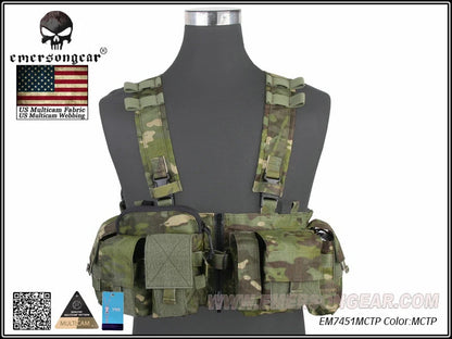 Emersongear Tactical MF Style UW Gen V Split Front Chest Rig Lightweight Detachable W Zipper Buckle Wargame Airsoft EM7451