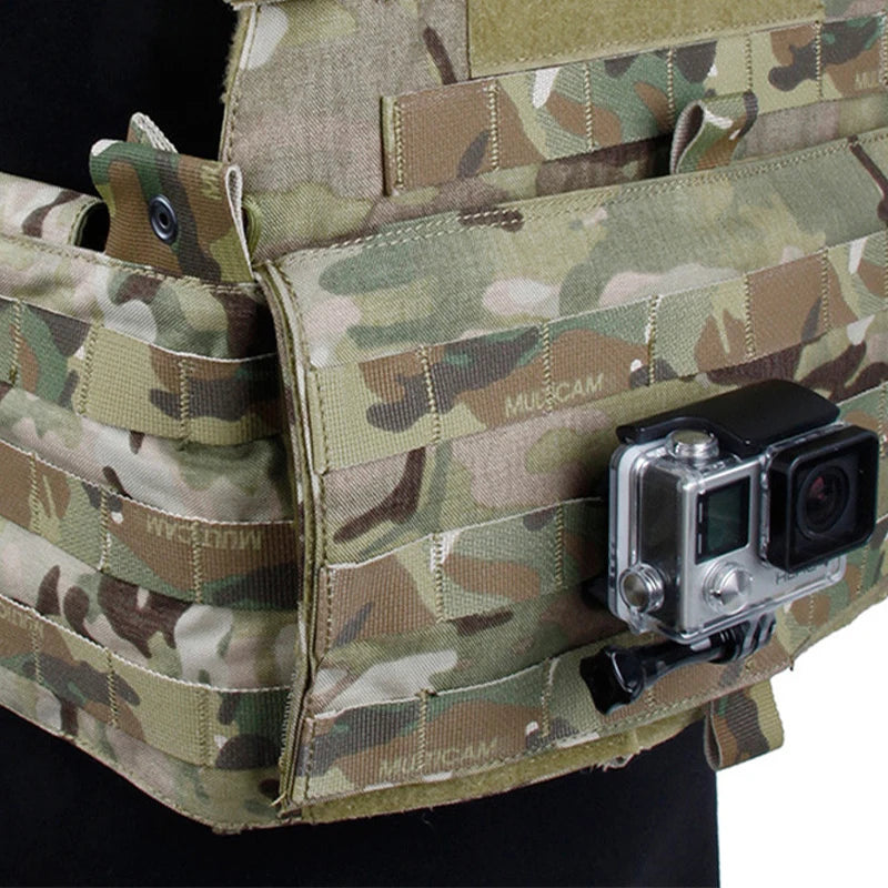 Aluminum Molle Tactical Vest Connection Base Mount for Gopro 13 12 9 7 6 5 Insta360 SJ4000 SJ7000 Yi 4K DJI OSMO Action Camera