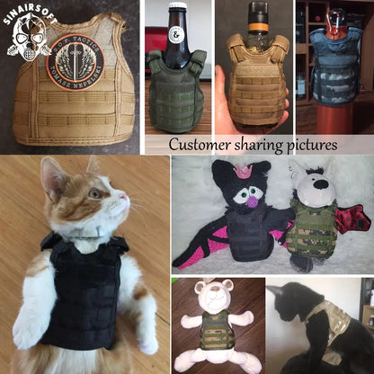 SINAIRSOFT Tactical Beer Molle Bottle Cover Vest Beverage Cooler Christmas Dress Up Accessories Halloween Party LY2074