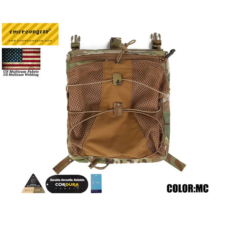 Emersongear LBX Style Tactical Water Bag Back Plate Liightweight Bungee Pack Helmet Bag Adjustable For Tactical 420 Vest
