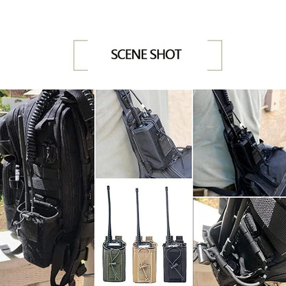 Tactical Radio Holder Molle Radio Pouch Case Heavy Duty Radios Holster Bag for Two Ways Walkie Talkies Baofeng Hunting Equipment