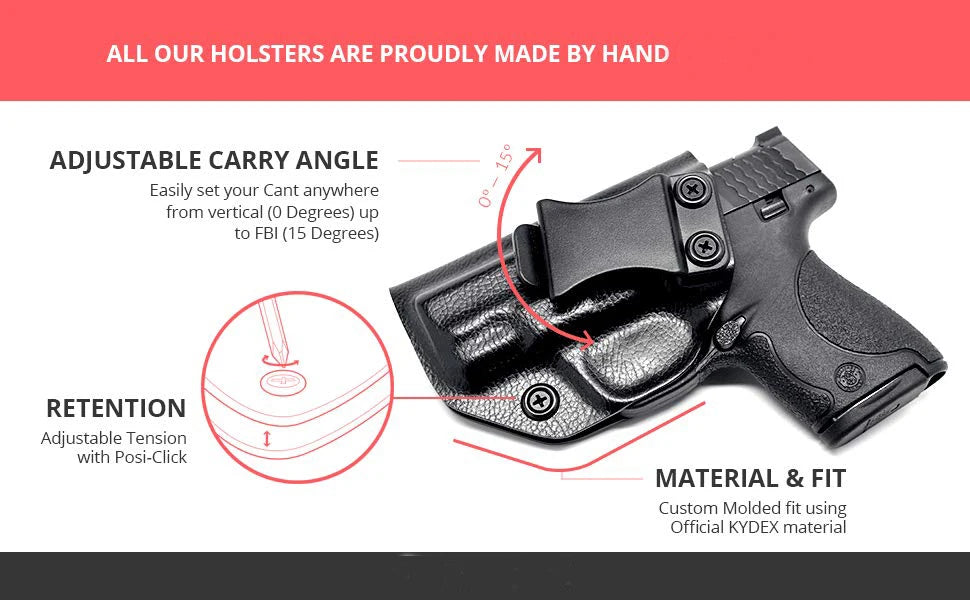Internal kydex IWB Holster For Taurus PT908 PT938  Inside the Waistband Concealment clip Concealed Carry Right Hand Draw