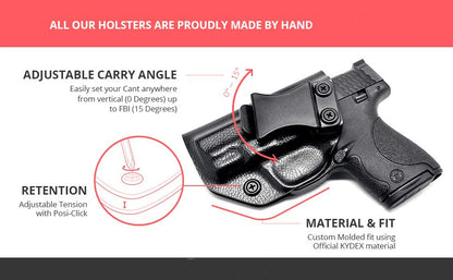 Internal kydex IWB Holster For Taurus PT908 PT938  Inside the Waistband Concealment clip Concealed Carry Right Hand Draw
