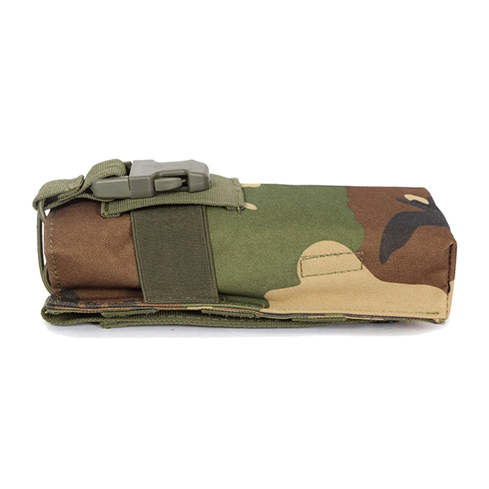 Tactical Molle Radio Walkie Talkie Pouch Hunting Waist Bag Holder Pocket Outdoor Sports Camping Radio Magazine Mag Pocket