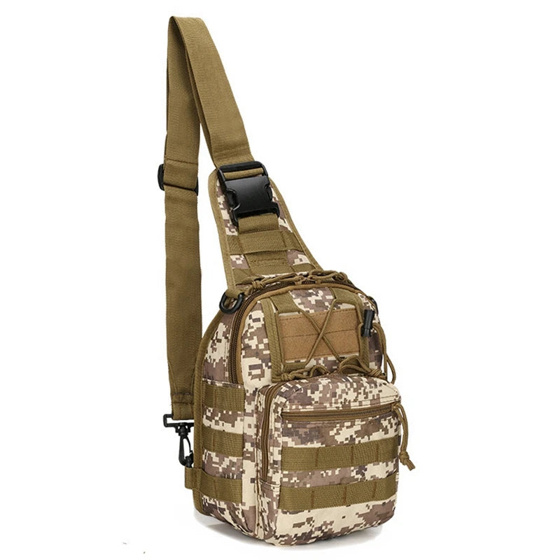 Tactical Shoulder Bag 800D Waterproof Oxford Small Chest Bag Outdoor Sports Sling Backpack for Hunting Hiking Camping