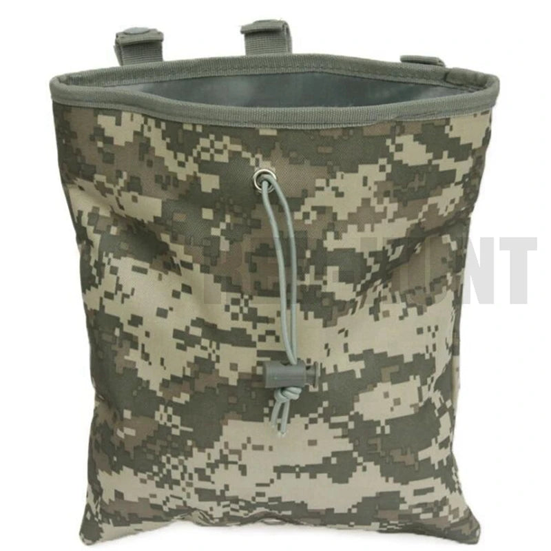 MOLLE Dump Pouch Tactical Mag Recovery Bag Drawstring Magazine Recycling Storage Pack Hunting Gear Holder