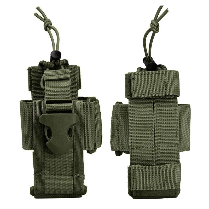 Tactical Molle Radio Holder Pouch Walkie Talkie Holster Nylon Waist Pack Belt Magazine Mag Pouch Pocket Hunting