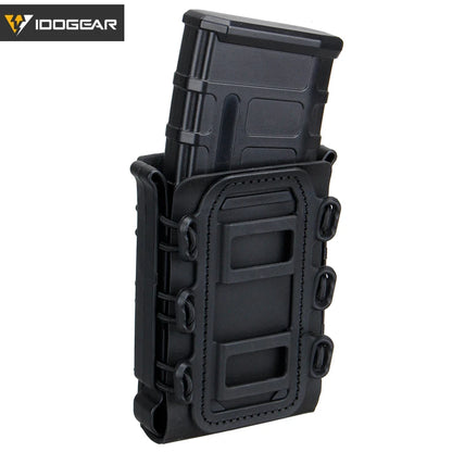 IDOGEAR 5.56mm 7.62mm Fast Mag Pouch Tactical Magazine Pouches Molle Belt Fast Attach Carrier Soft Shell  Mag Carrier