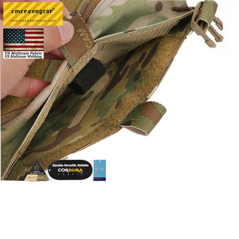 Emersongear LBX Style Tactical Water Bag Back Plate Liightweight Bungee Pack Helmet Bag Adjustable For Tactical 420 Vest