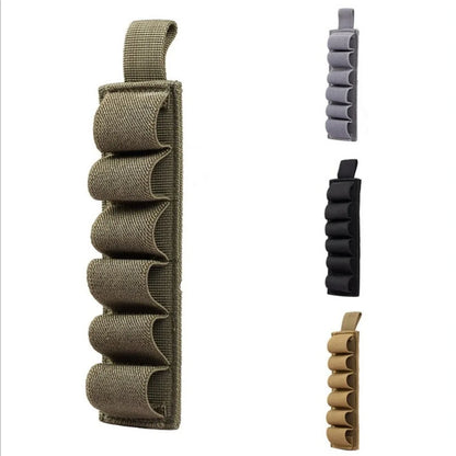 Tactical Outdoor 6 Round Shotgun Shell Holder Ammunition Pistol Bullet Reload Holder with Adhesive Backing Sticker