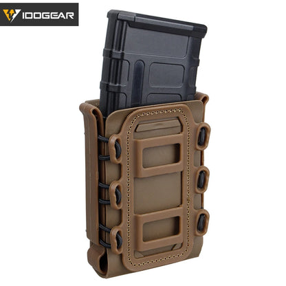 IDOGEAR 5.56mm 7.62mm Fast Mag Pouch Tactical Magazine Pouches Molle Belt Fast Attach Carrier Soft Shell  Mag Carrier
