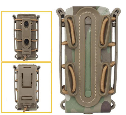 Tactical Magazine Pouch 9 mm Pistol Magazine Pouch Soft Shell Adjustable Hunting Universal Mag Carrier with MOLLE & Belt Clips