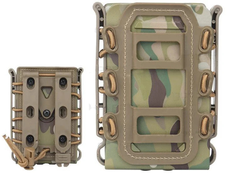 Tactical Magazine Pouch 9 mm Pistol Magazine Pouch Soft Shell Adjustable Hunting Universal Mag Carrier with MOLLE & Belt Clips