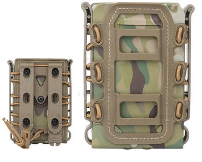 Tactical Magazine Pouch 9 mm Pistol Magazine Pouch Soft Shell Adjustable Hunting Universal Mag Carrier with MOLLE & Belt Clips