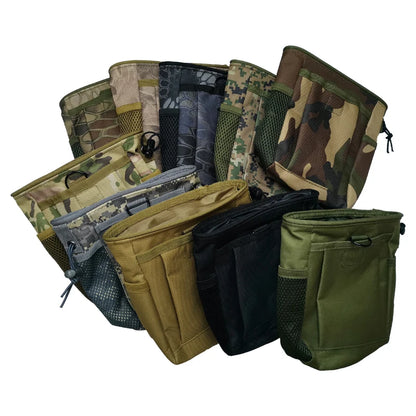 Outdoor Tactical Airsoft Molle Hunting Rifle Pouch Ammo Pouch Gun Magazine Multicam Camo Dump Drop Reloader Paintball Pouch Bag