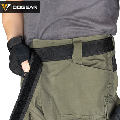 IDOGEAR Tactical Belt Mens Belts Sports Inner Belt  1.7" Waist Belt  Nylon Black 3418