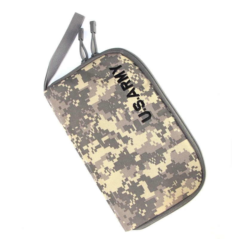 Tactical Pistol Bag Case for GL 17 19 Betta M9 Universal Gun Bag Holster with Magazine Holder Shockproof Padded Protector