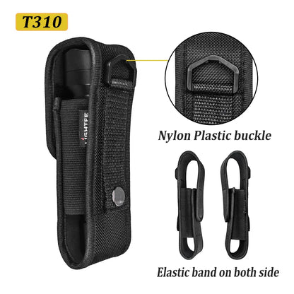 Tactical Molle Flashlight Pouch LED Torch Case Cover Flashlight Holster EDC Gear Tool Bag for Outdoor Hunting Camping