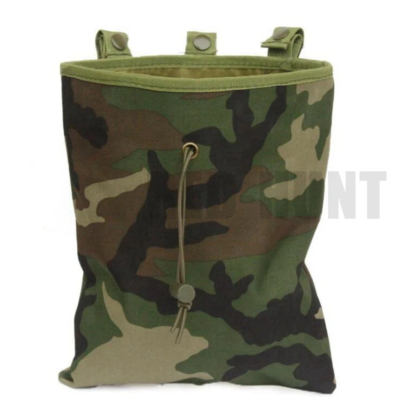 MOLLE Dump Pouch Tactical Mag Recovery Pouch Drawstring Magazine Recycling Pouch Airsoft Hunting Gear
