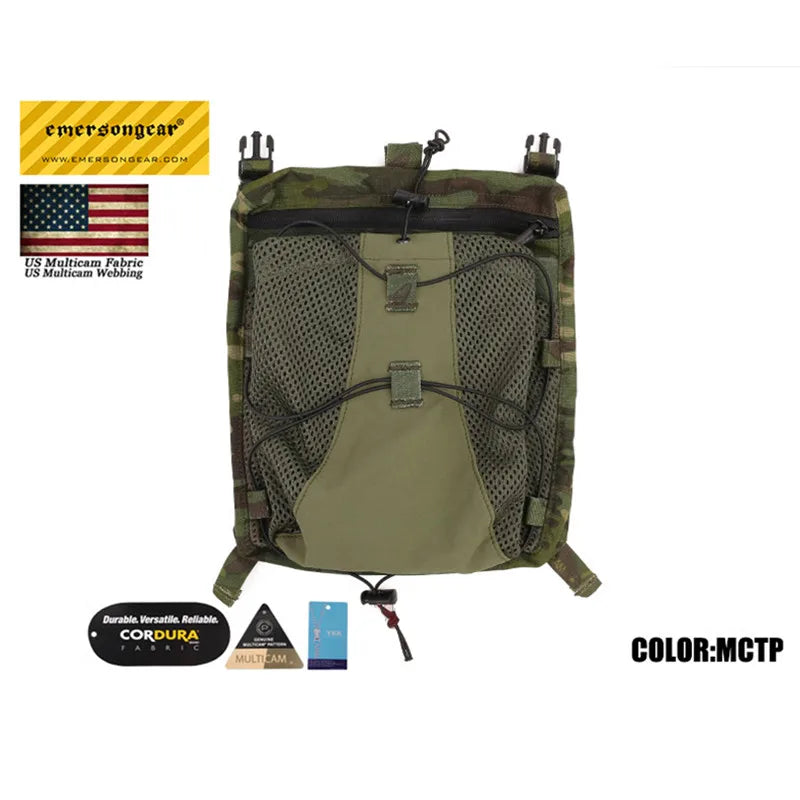 Emersongear LBX Style Tactical Water Bag Back Plate Liightweight Bungee Pack Helmet Bag Adjustable For Tactical 420 Vest