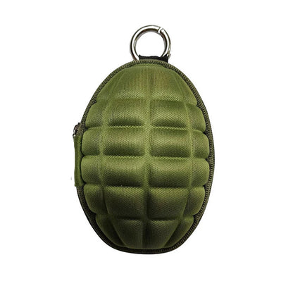 Tactical Grenade Shaped Style Key Wallets PU Leather Hand Zipper Car Coin Purse Knife Pouch Bag Keychain Holder Case Camouflage