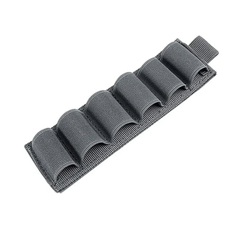 Tactical Outdoor 6 Round Shotgun Shell Holder Ammunition Pistol Bullet Reload Holder with Adhesive Backing Sticker