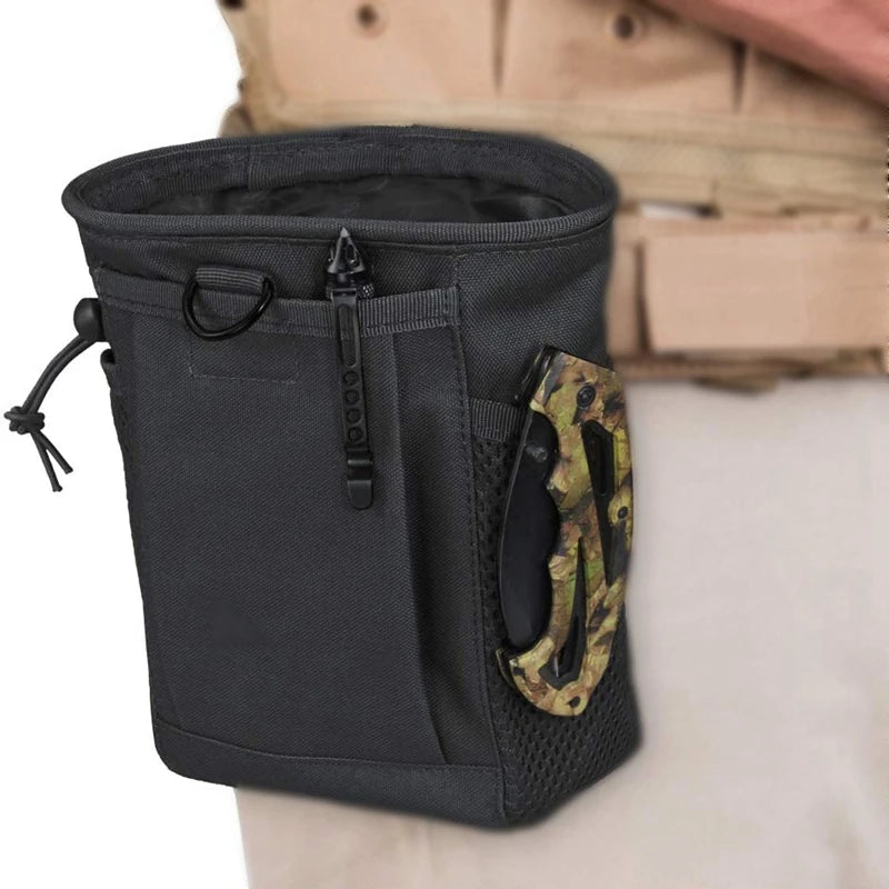 Tactical Molle Drawstring Magazine Dump Pouch Adjustable Utility Belt Fanny Hip Holster Bag Outdoor Ammo Pouch