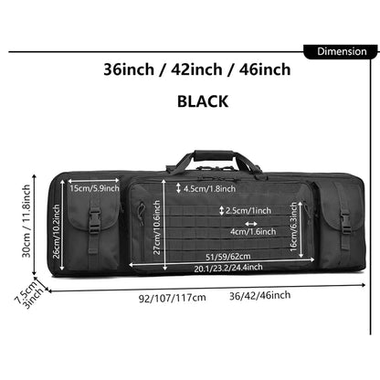Tactical Rifl Bag Double Gun Case Waterproof Carbine Backpack Molle System Outdoor Hunting Reinforce Rucksack Transportation Bag