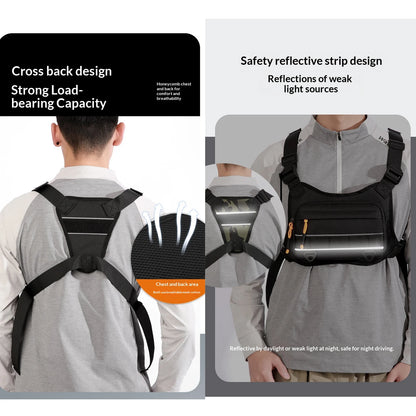 Tacti-cal Chest Bag Men Running Front Vest Backpack Rig Pouch Hiking Cycling Outdoor Camping Fishing Hunting Travel Molle Bag