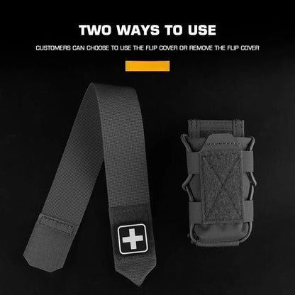 Universal Tourniquet Pouch Split Design Micro Trauma Outdoor First Aid Kit Flip-top Type Adapt To Belt Plate Carrier