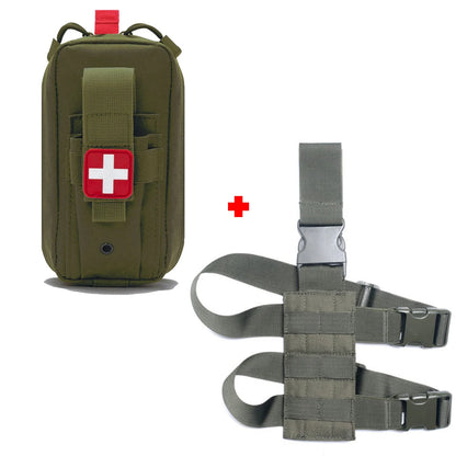 Tactical Medical Pouch MOLLE First Aid Bag IFAK Pouch Tourniquet Holder Thigh Bag with Tactical Thigh Rig Panel