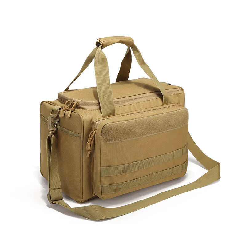 Large Capacity Durable Tactical Handbag, Multi-pocket Shoulder Bag with Pistol Magazine Pouch MOLLE Expand for Hunting Shooting