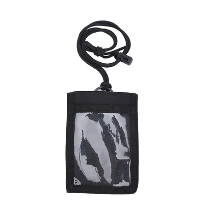 Portable Tactical Card Sleeve Clear ID Tag Holder Neck Lanyard Waterproof Document Pouch Military Style Badge Bag