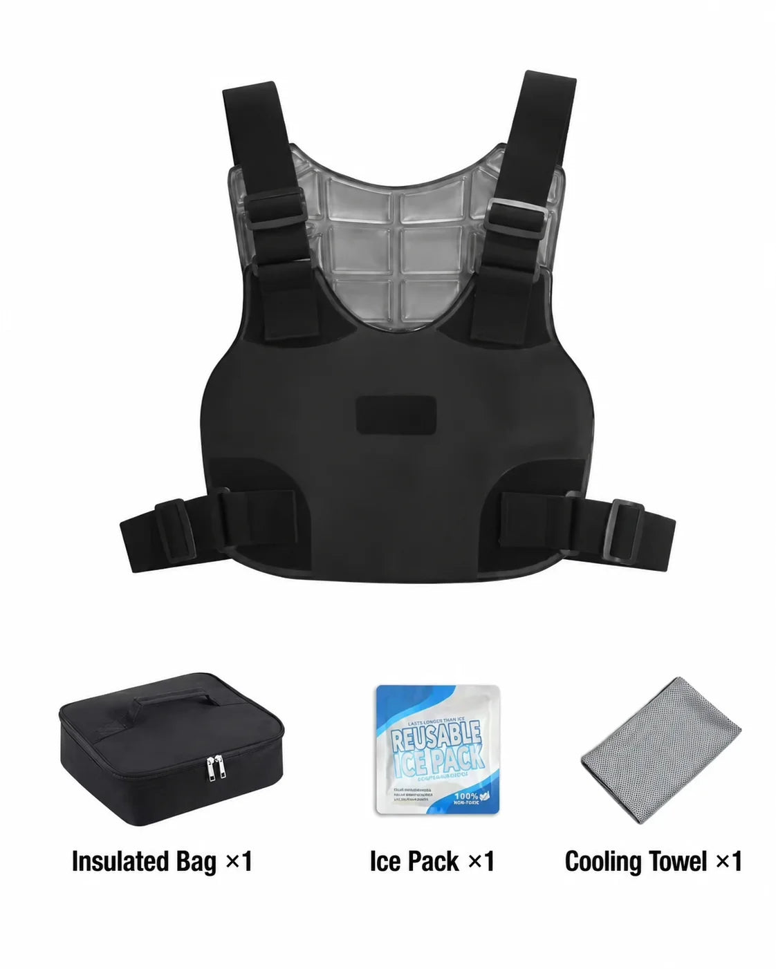 Men's PCM Phase Change Cooling Vest Lightweight Tactical Body Cooling Gear with Ice Packs for Construction Fishing Outdoor Work
