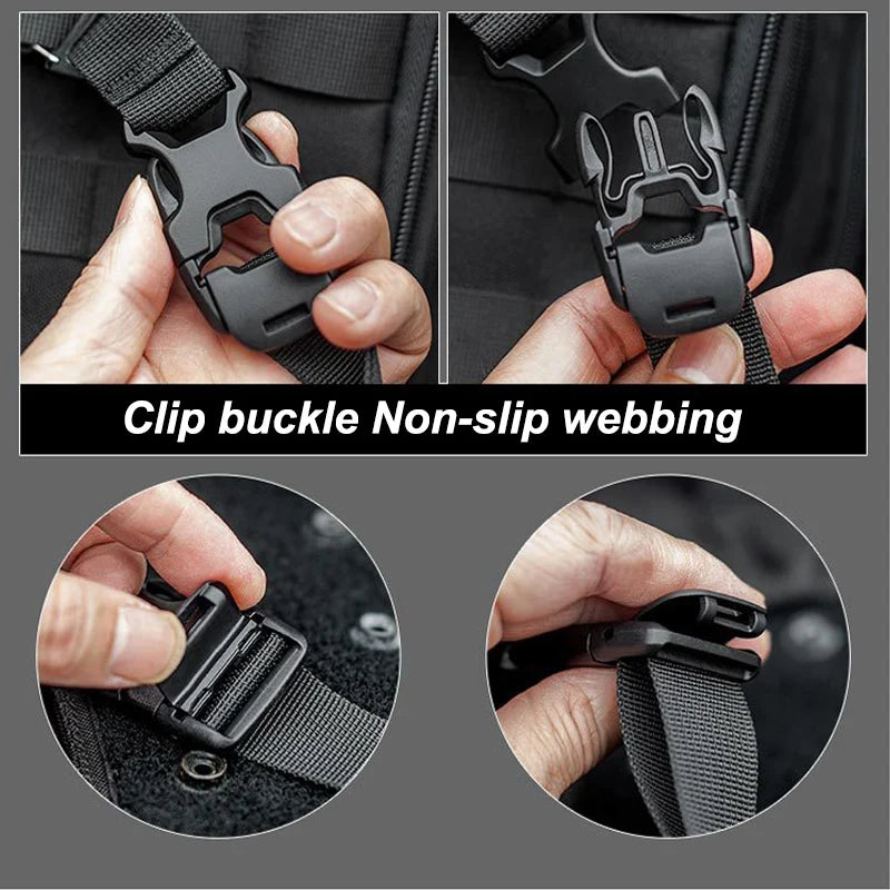 MOLLE Straps With Buckle Clips Compression Straps for Tactical Gear Backpack Accessory Strap Luggage Straps Tools