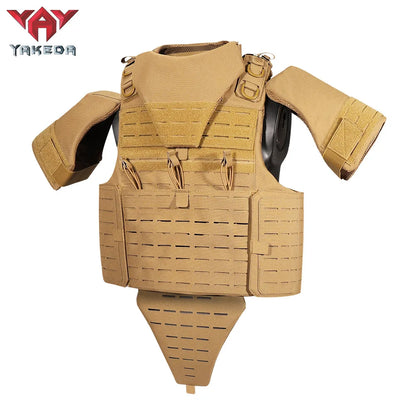 YAKEDA Detachable Multifunctional Training Suit Outdoor Vest with Modular Combination Laser Cutting MOLLE System  Tactical Use