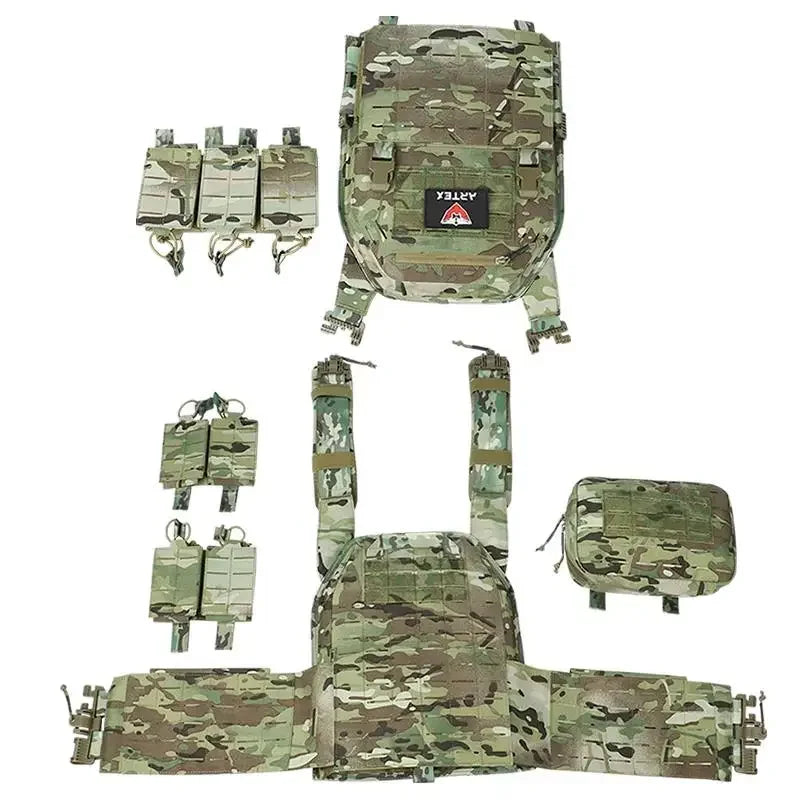 Ranger Green Plate Carrier Tactical Vest With Quick Release Security Molle Chaleco Tactical Bandolier Laser Cut Vest