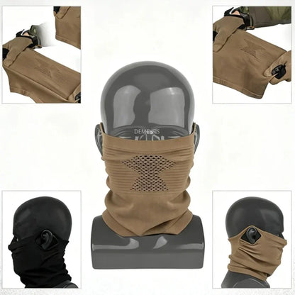 Tactical Steel Mesh Face Mask Breathable Knit Neck Gaiter for Wargame Cosplay Shooting Outdoor Combat Training Gear