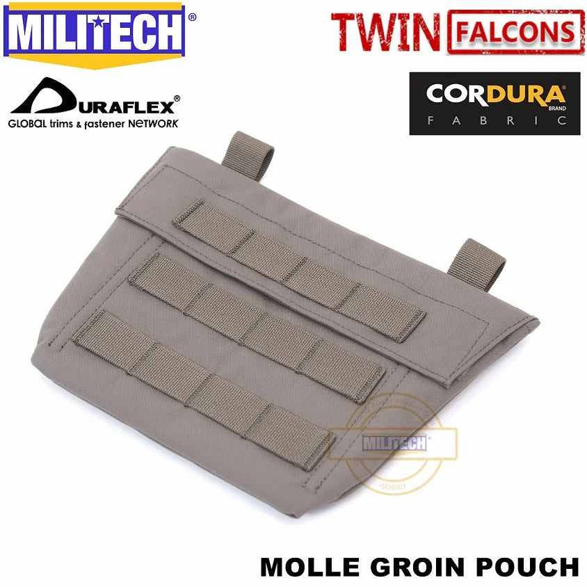 MILITECH Laser Cut Molle Level 3A Groin Protection Groin PAL Accessory Pouch Sub Abdominal Pouch Groin Bag With Armor
