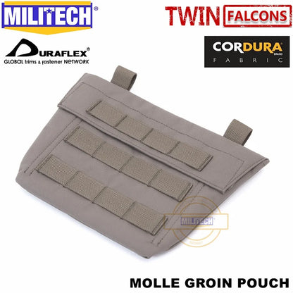 MILITECH Laser Cut Molle Level 3A Groin Protection Groin PAL Accessory Pouch Sub Abdominal Pouch Groin Bag With Armor
