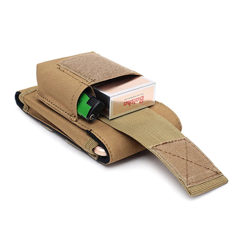 Tactical Cell Phone Belt Cigarette Pouch Holder MOLLE Waist Pack Outdoor Sports Leisure Cigarette Box Hunting Accessories Bag