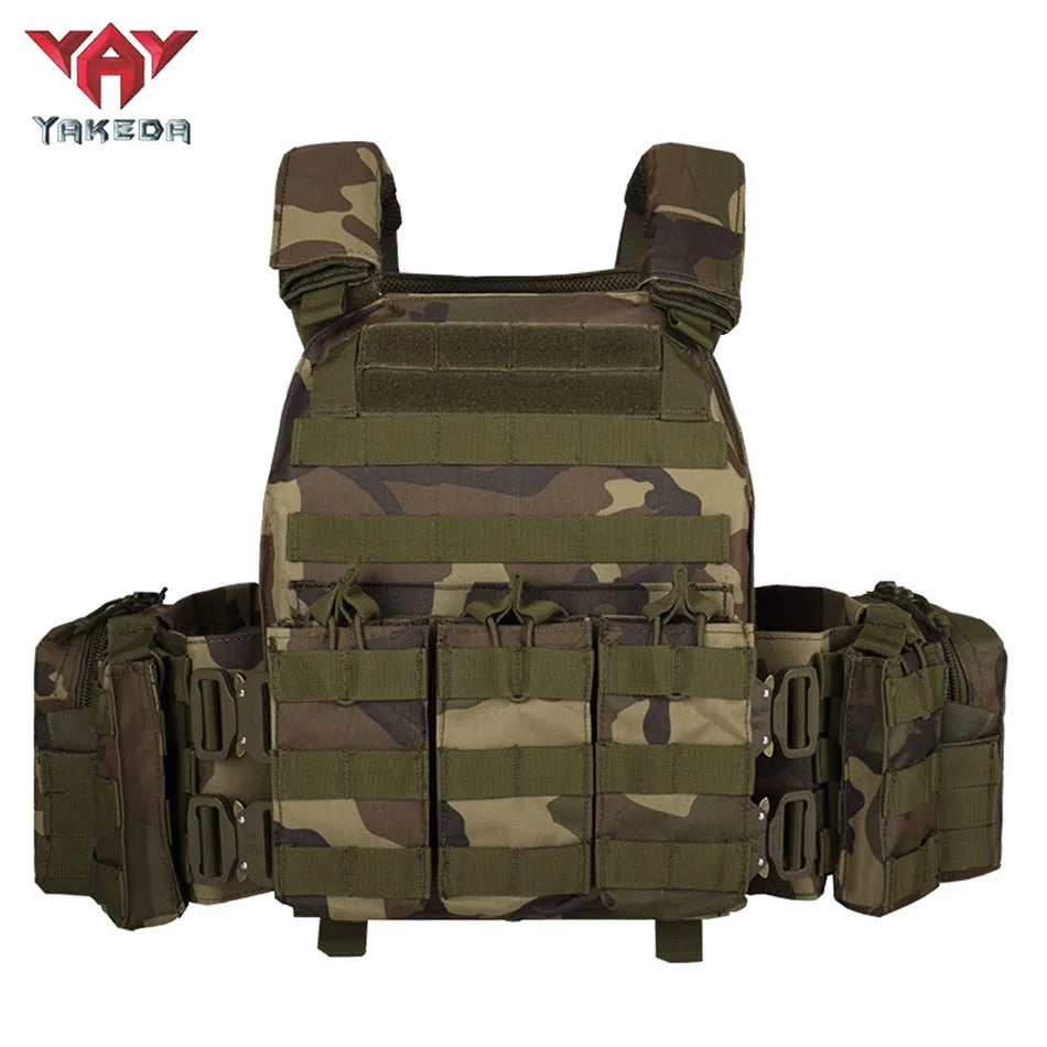 YALEDA 600D Wear-resistant Tactical Vest Training Combat Equipment Quick Release Breathable With Magazine Clip Bag Medical Pouch