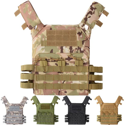 E4600D Security Tactical Vest Body Armor Lightweight Adjustable JPC Molle Pouch Plate Carrier Hunting Vest Training CS Game Gear