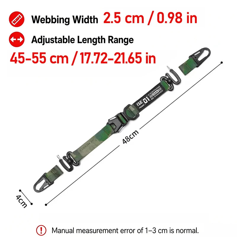 Outdoor Camping Hanging Strap Portable Adjustable Hand Lanyard for Bag Camping Picnic Equipment Outdoor Strap Carabiner Clips