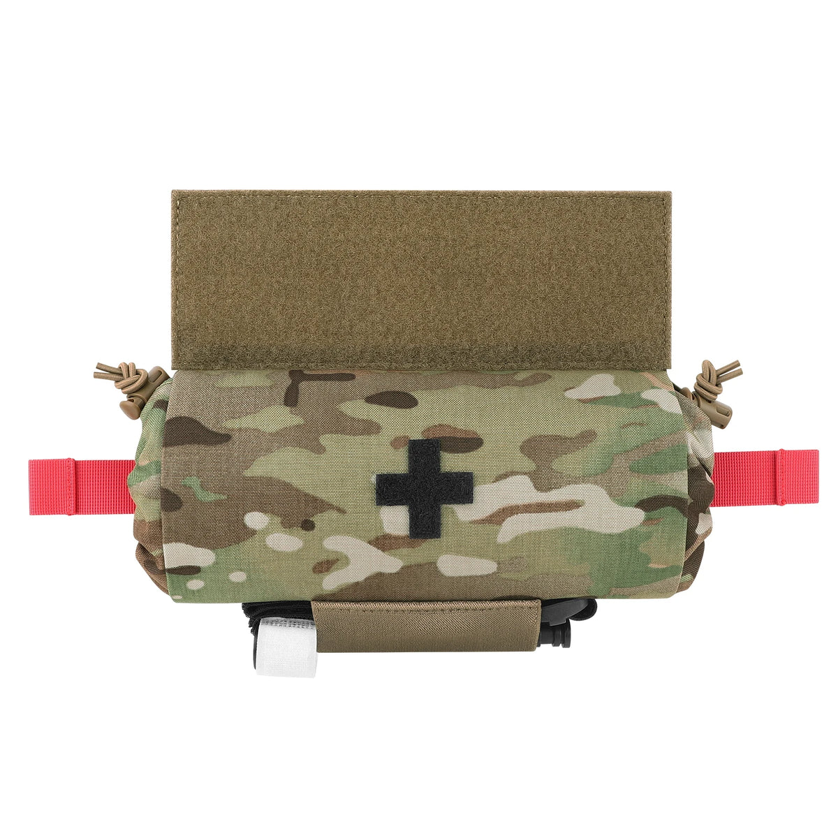 KRYDEX Tactical First AID Trauma Pouch Roll Up Medic Pouch EMT IFAK Dangler Drop Dump Pouch for Vest Chest Rig