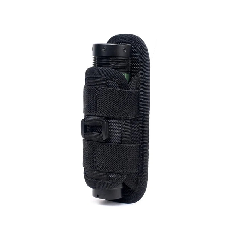Tactical Flashlight Pouch 360 Degree Rotary Flashlight Holder Durable Hunting Lighting Accessory Camping Survival Kits