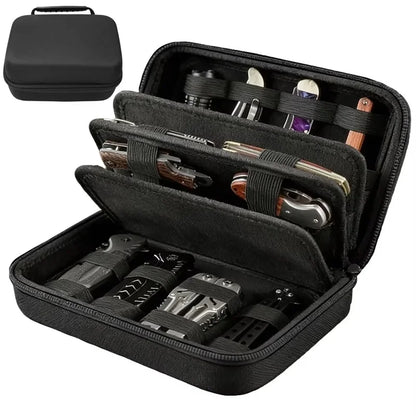 Tactical Knife Storage Bag 24 Knives Display Case Pocket Knives Collection Box Folding Knife Organizer Pouch EDC Tool Pouch