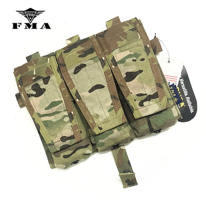 FMA M4 5.56 Triad Magazine Pouch MC Airsoft Tactical Mag Pouch for Tactical Vest AVS JPC Vest Molle Front Panel